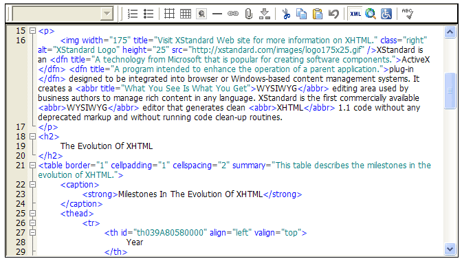 Screenshot of View Source showing syntax highlighting