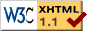 Image: XHTML 1.1 button.